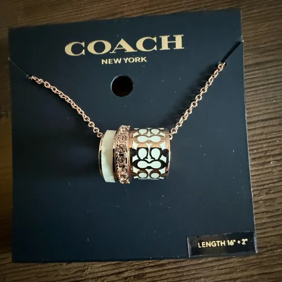 COACH Signature Enamel Necklace - Picture 4 of 7